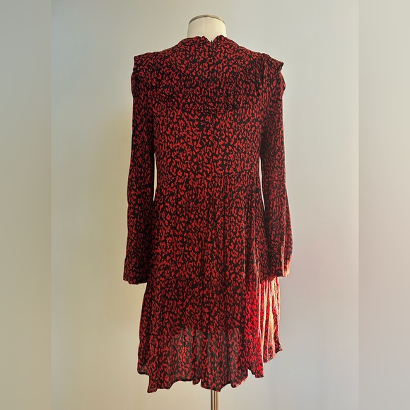 Zara long sleeve ruffle crepe mini dress - Picture 5 of 8